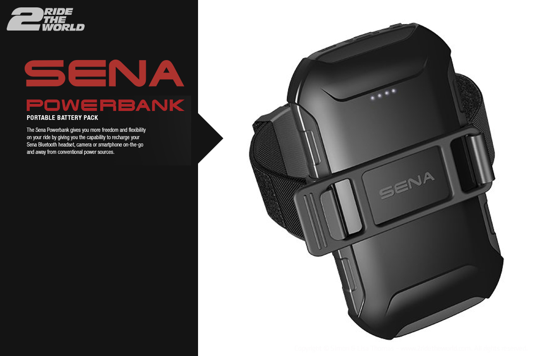 The New SENA Powerbank. Portable power on the go.